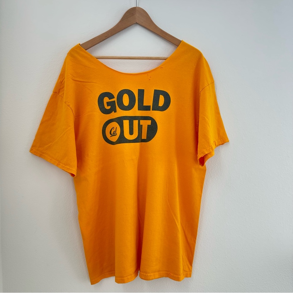 Yellow California Golden Bears UC Berkeley off the shoulder T-Shirt